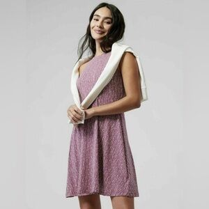 Athleta Santorini Thera Printed Dress, Bashful Rose SZ MP‎ #531167 #W0728 NWT